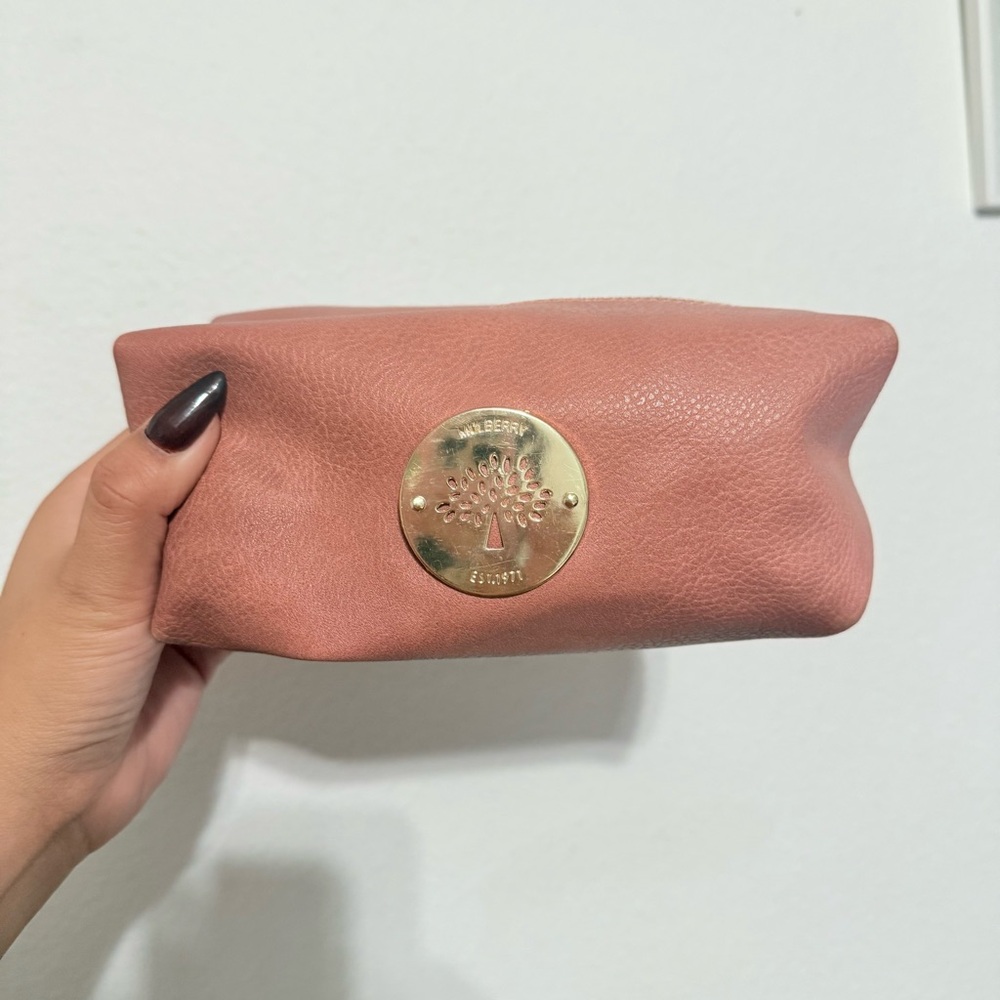 Mulberry Dusty Rose Leather Personal Pouch Bag with Gold Hardware - Picture 11 of 11